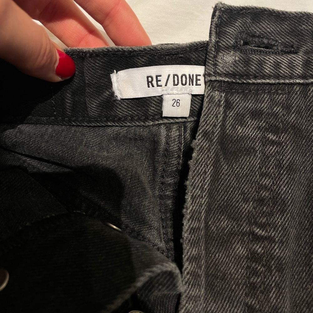 Re/done black cutoff denim shorts 🖤 26 waist, 14 length - Picture 2 of 5